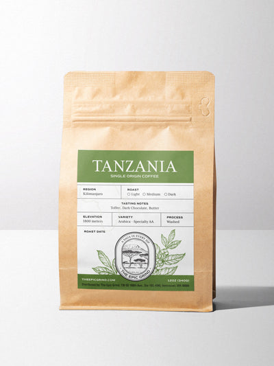 Single-Origin Kilimanjaro Tanzanian Arabica Specialty AA Coffee